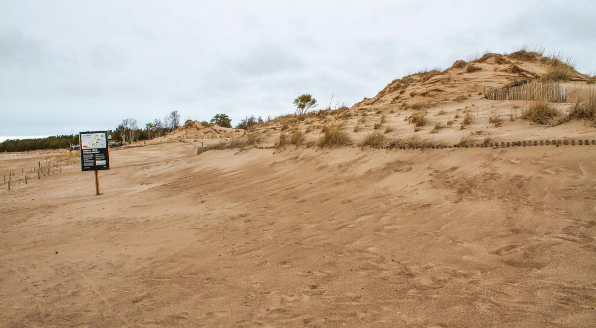 Tässä aidat toimivat hyvin. Tosin jyrkkiä rinteitä ne eivät enää pelasta. 31.3.2019