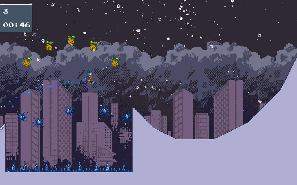 Aurora jumping during the night