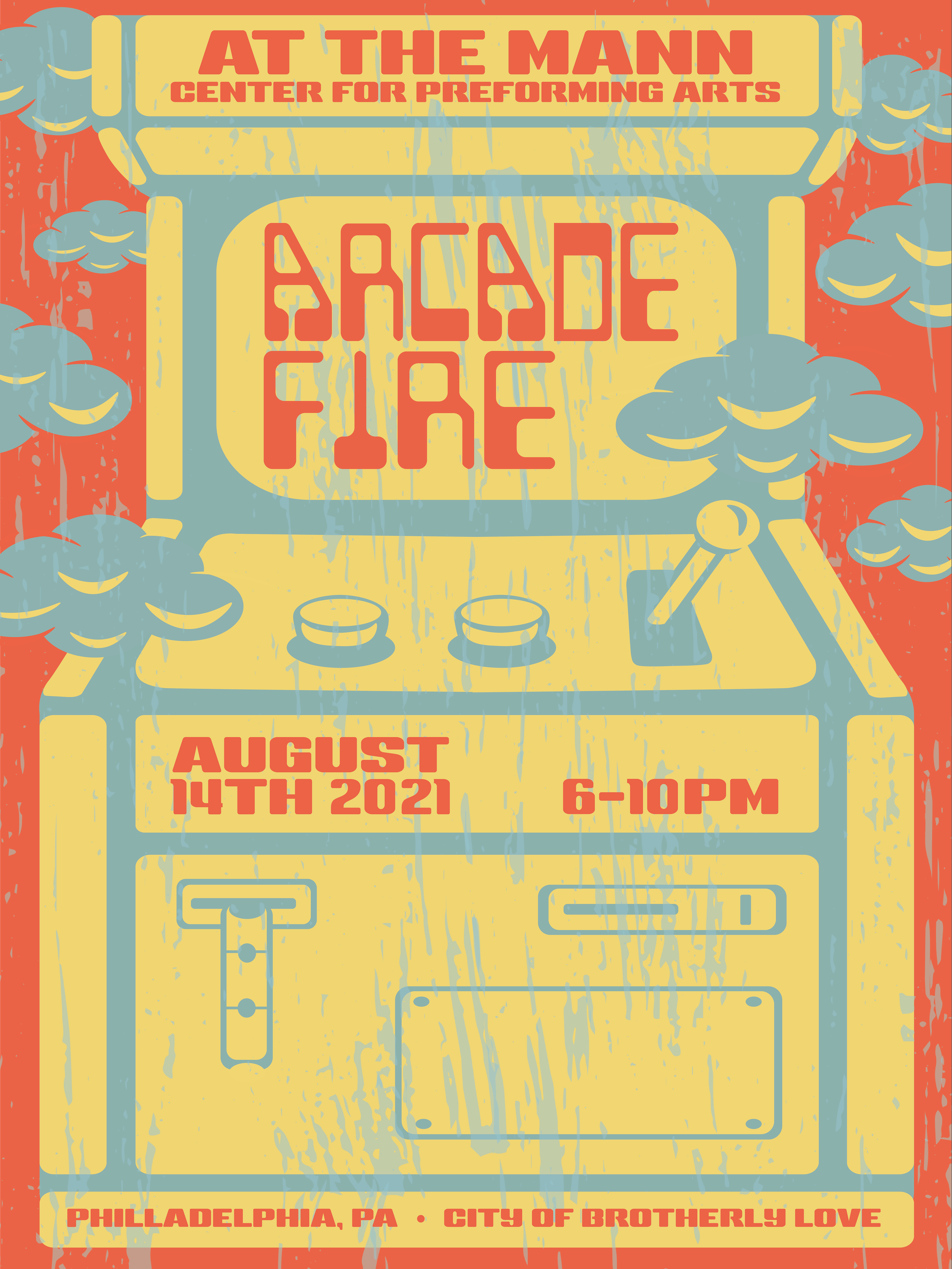 Scarlet Morgan Concert Poster For Arcade Fire