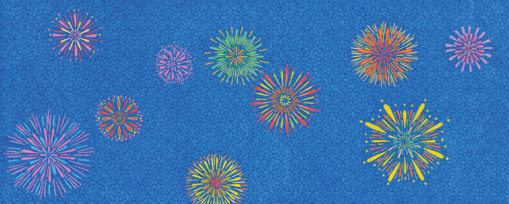 Hanabi (feux d'artifice) , 20 x 50 cm