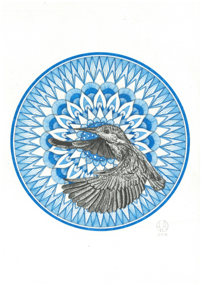 Martin-pêcheur, 21 x 29.7 cm