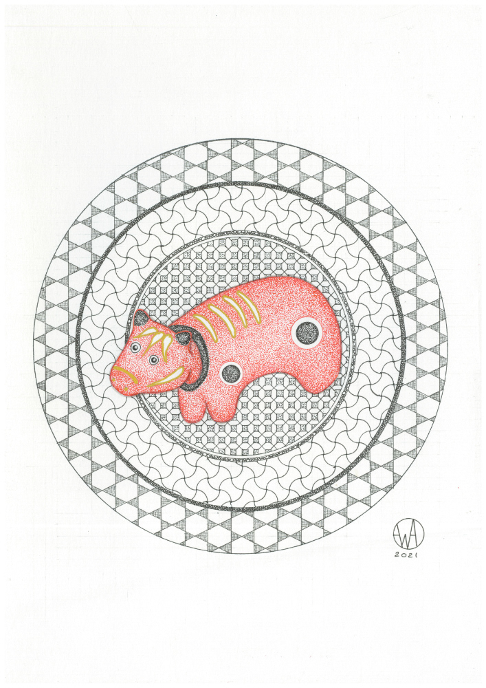 Akabeko, 21 x 29.7 cm