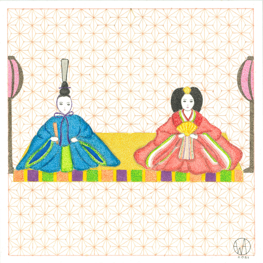 Hina Matsuri, 15 x 15 cm