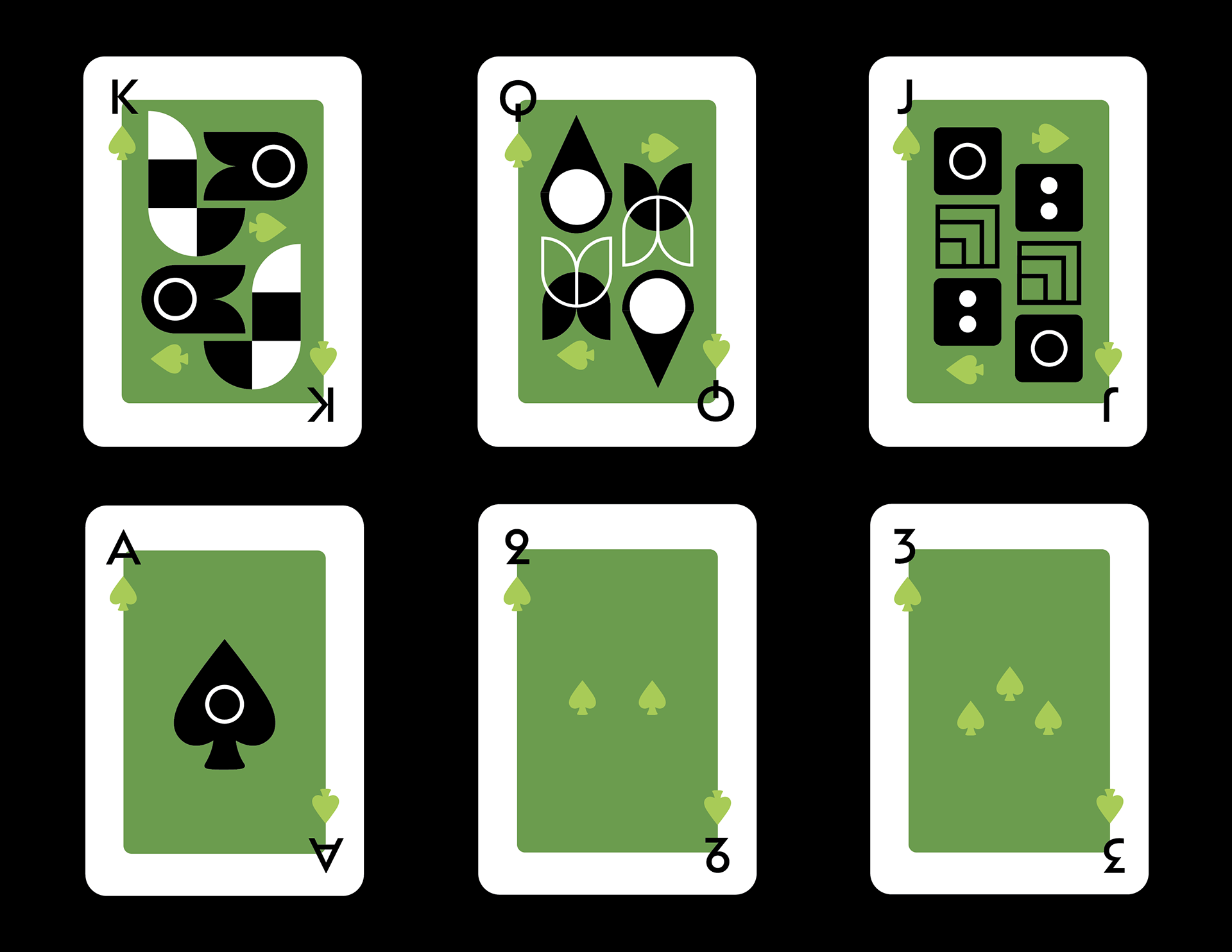 Spade Face & Number Cards