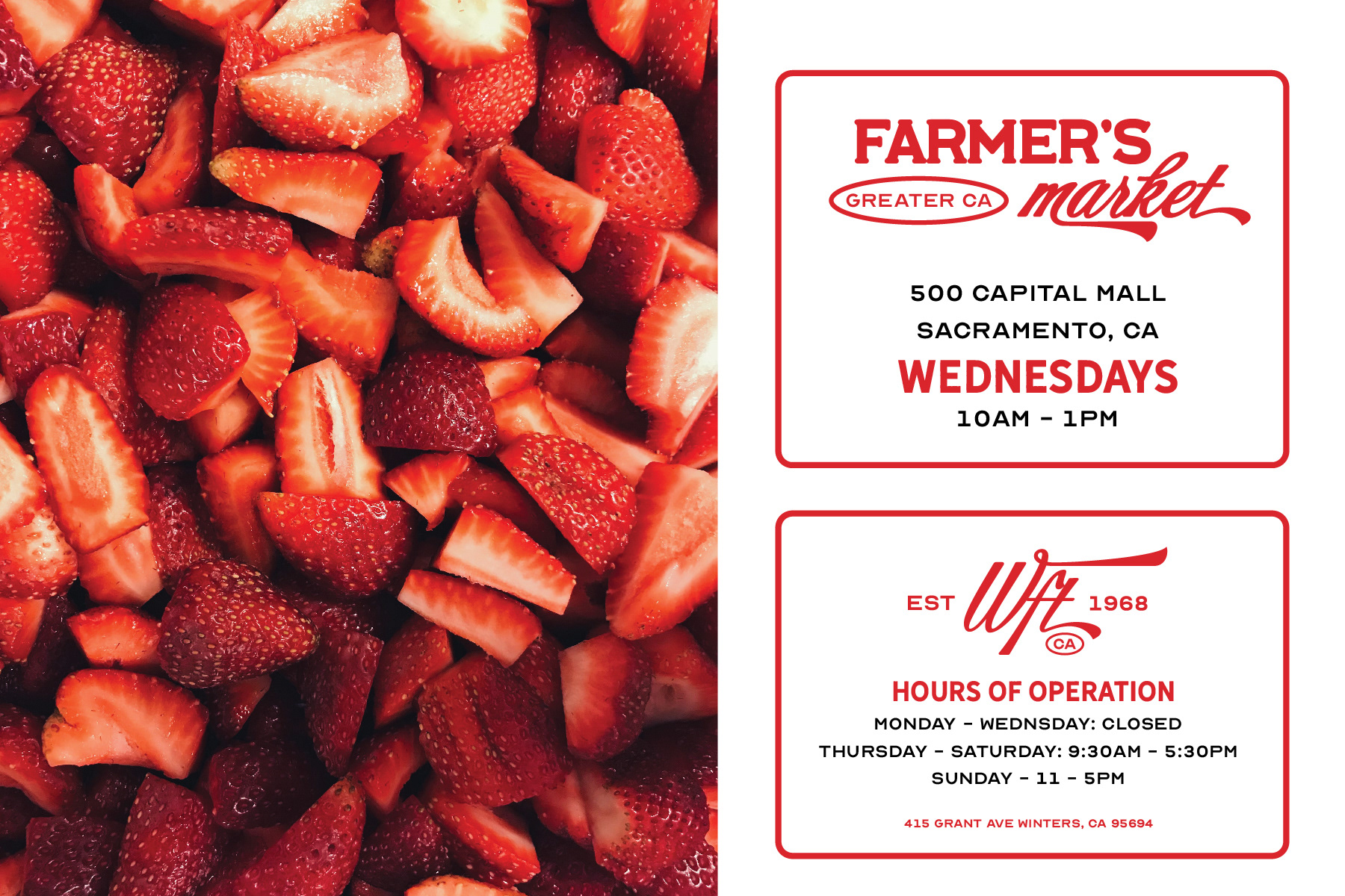 Winters Fruit Tree Farmer's Market Postcard