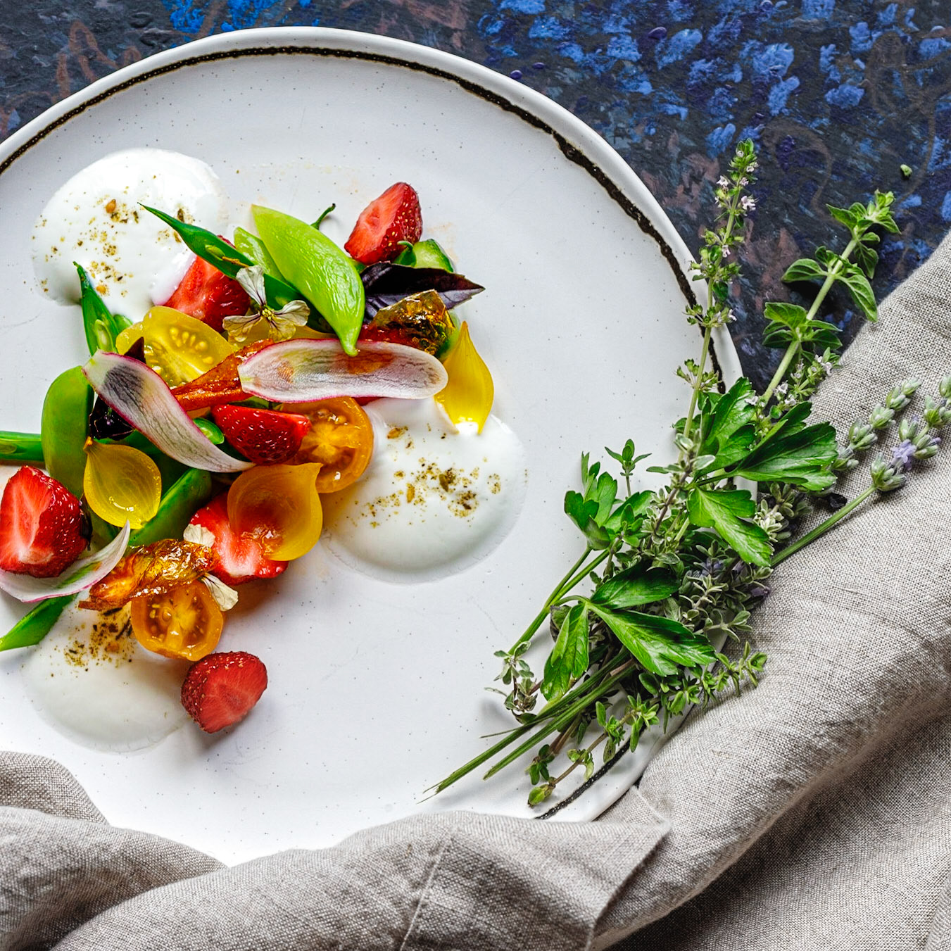 STRAWBERRY, PEAS LABNEH