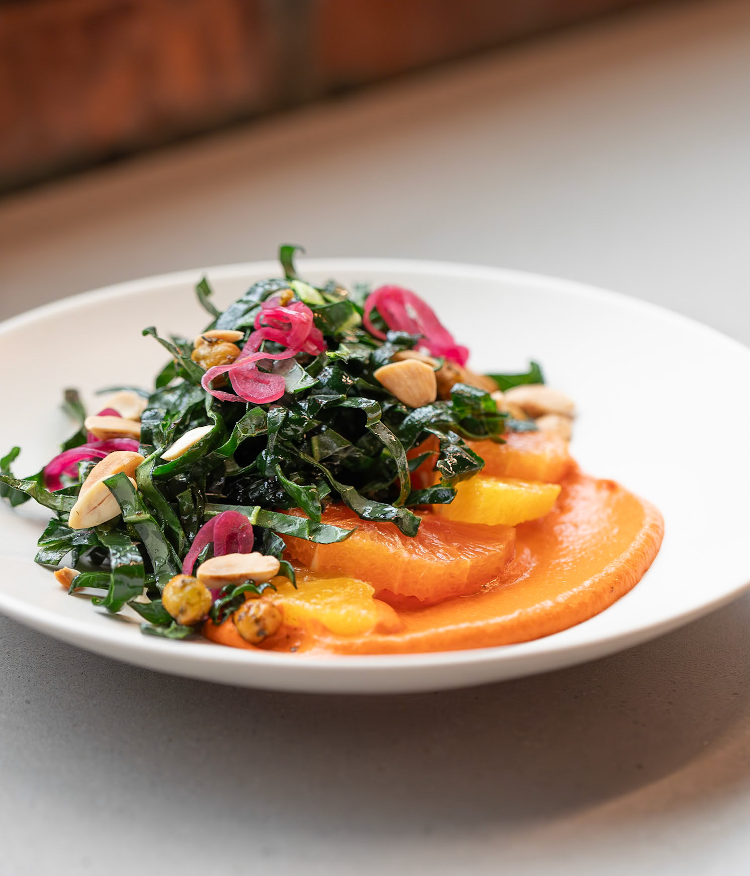 KALE WITH ROMESCO