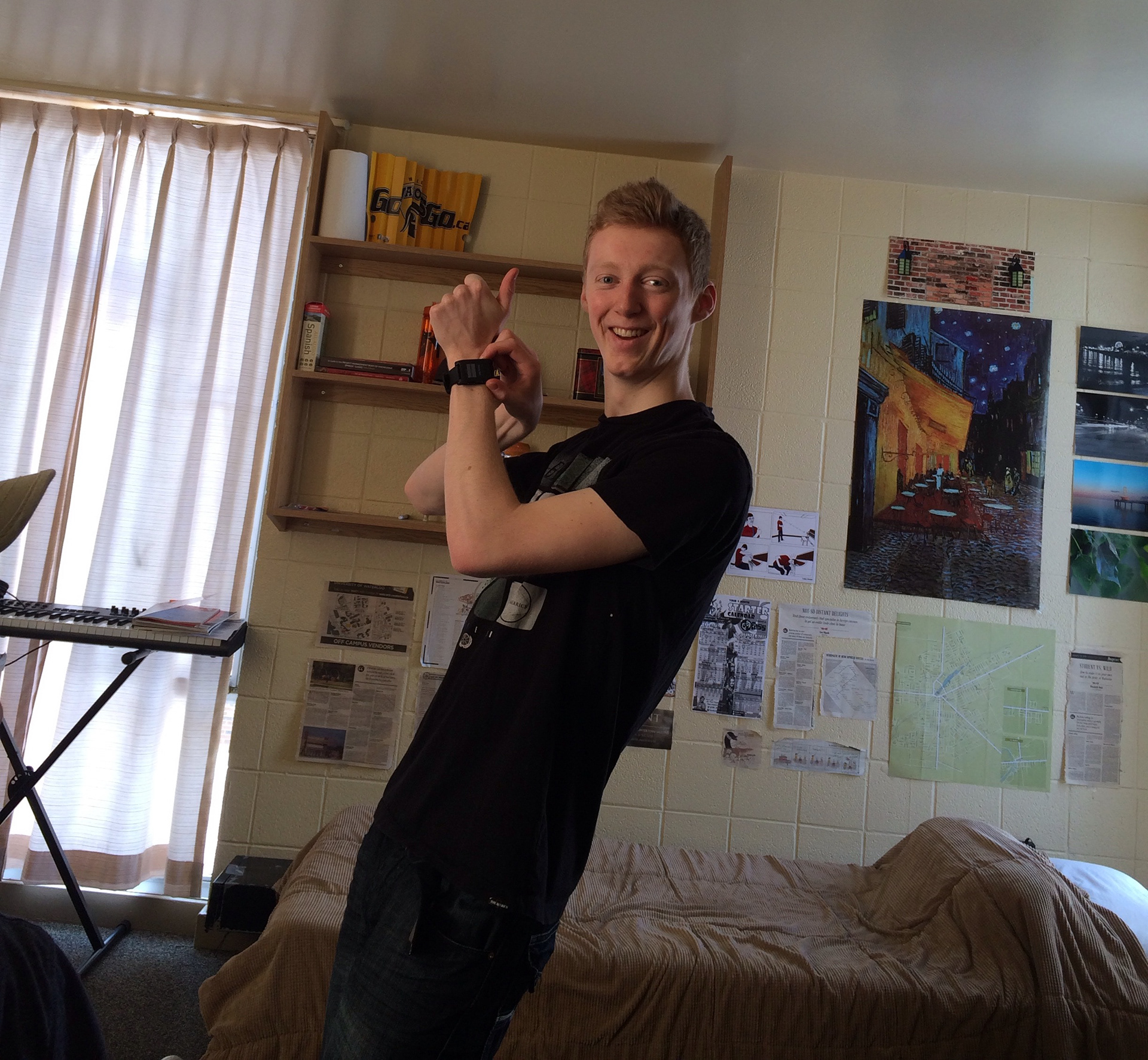 Man with Smartwatch smiling at camera