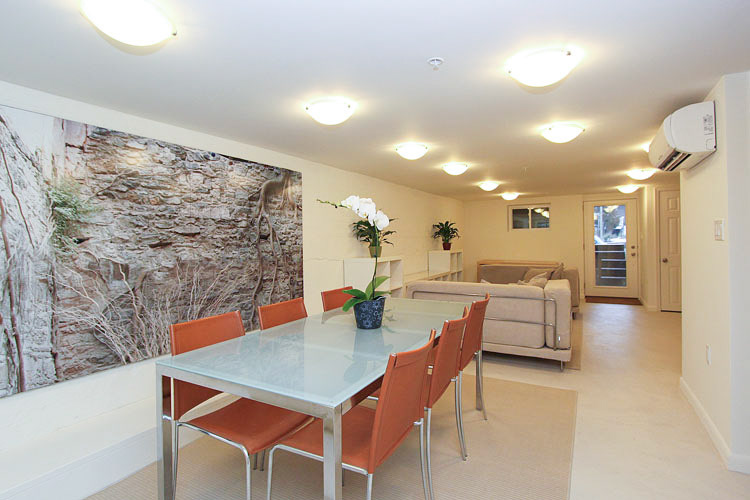 Increased ceiling height for basement apartment