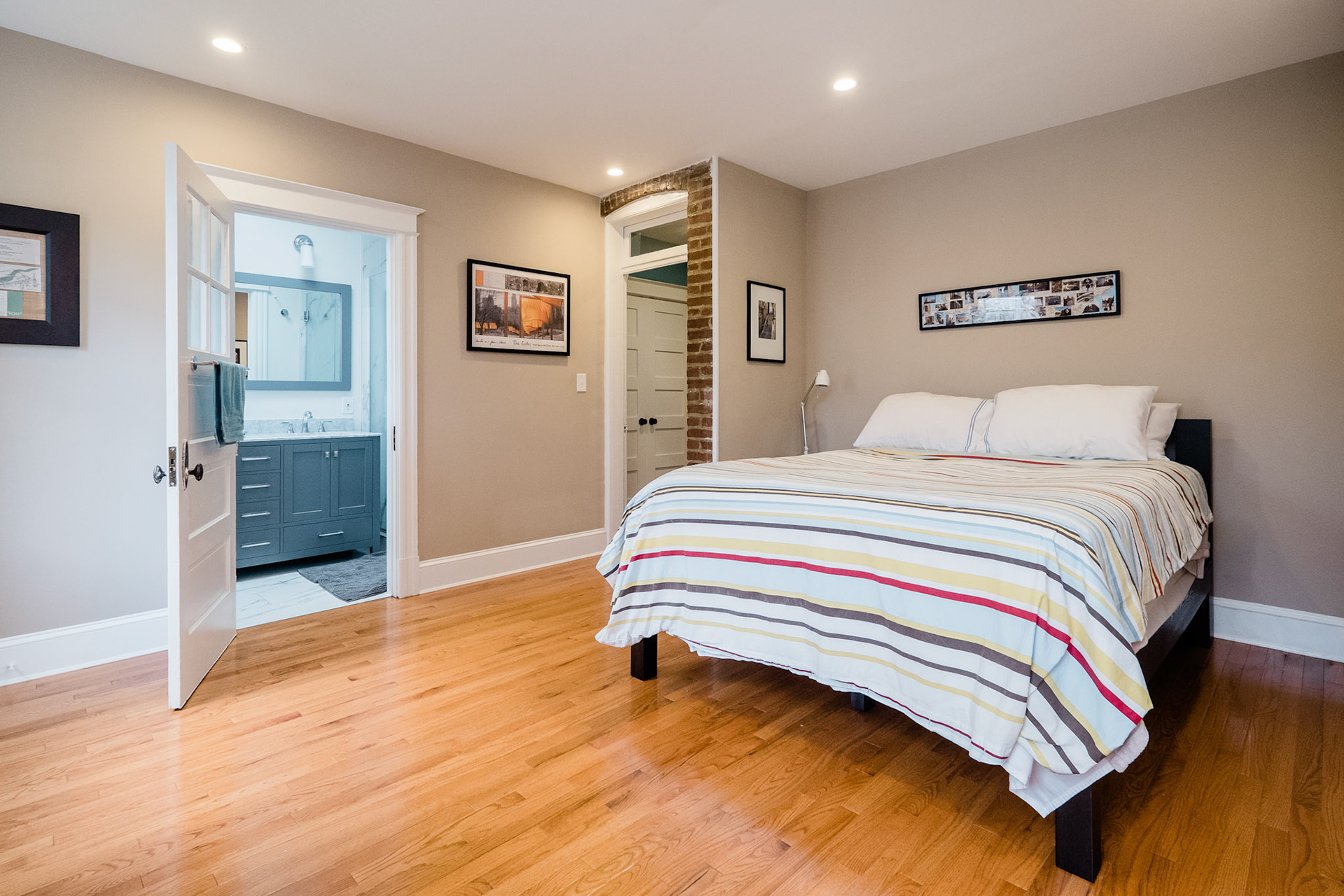 The new main bedroom with ensuite bath.