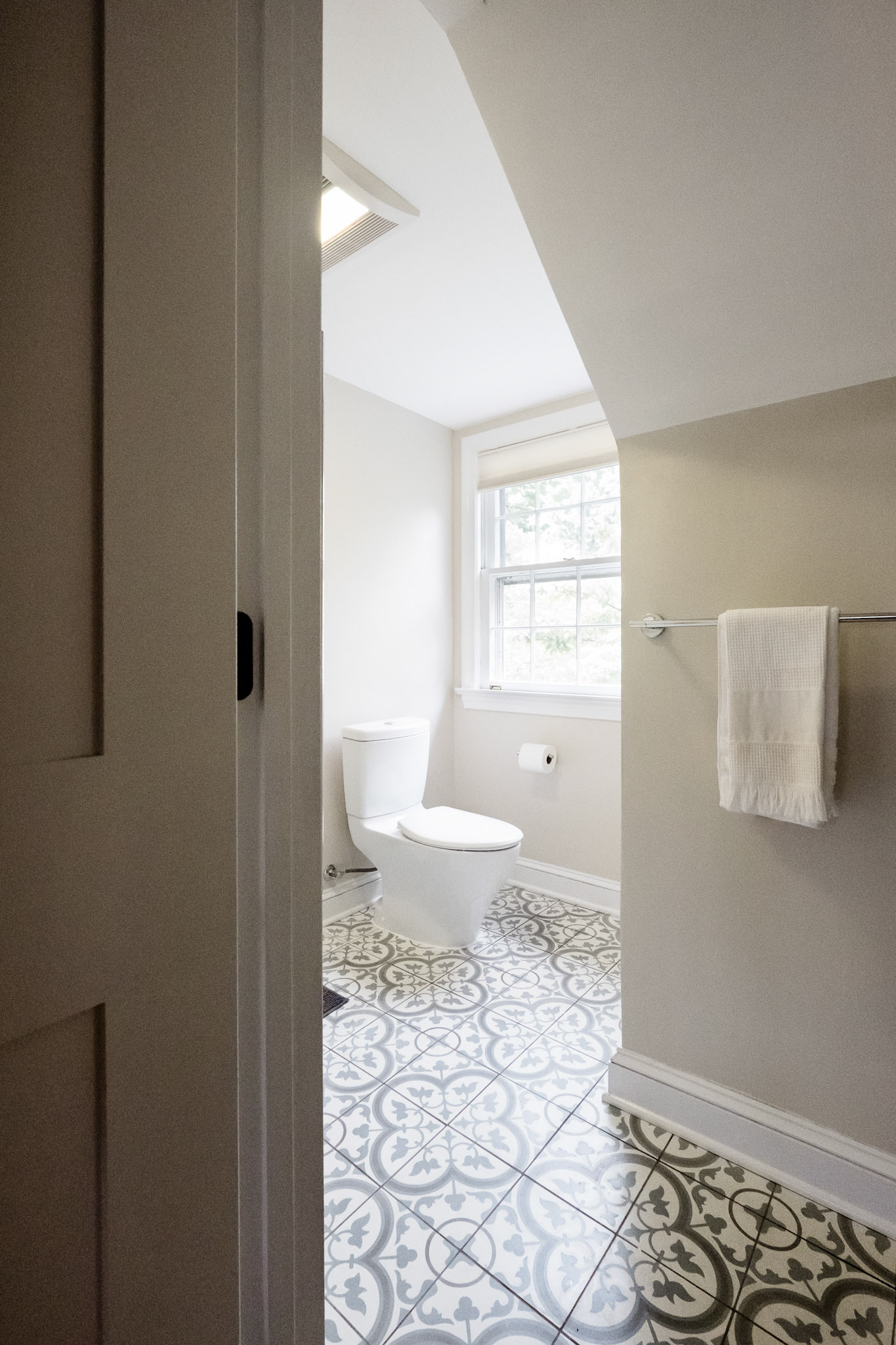The new ensuite bathroom was designed to fit perfectly into the existing dormer space.