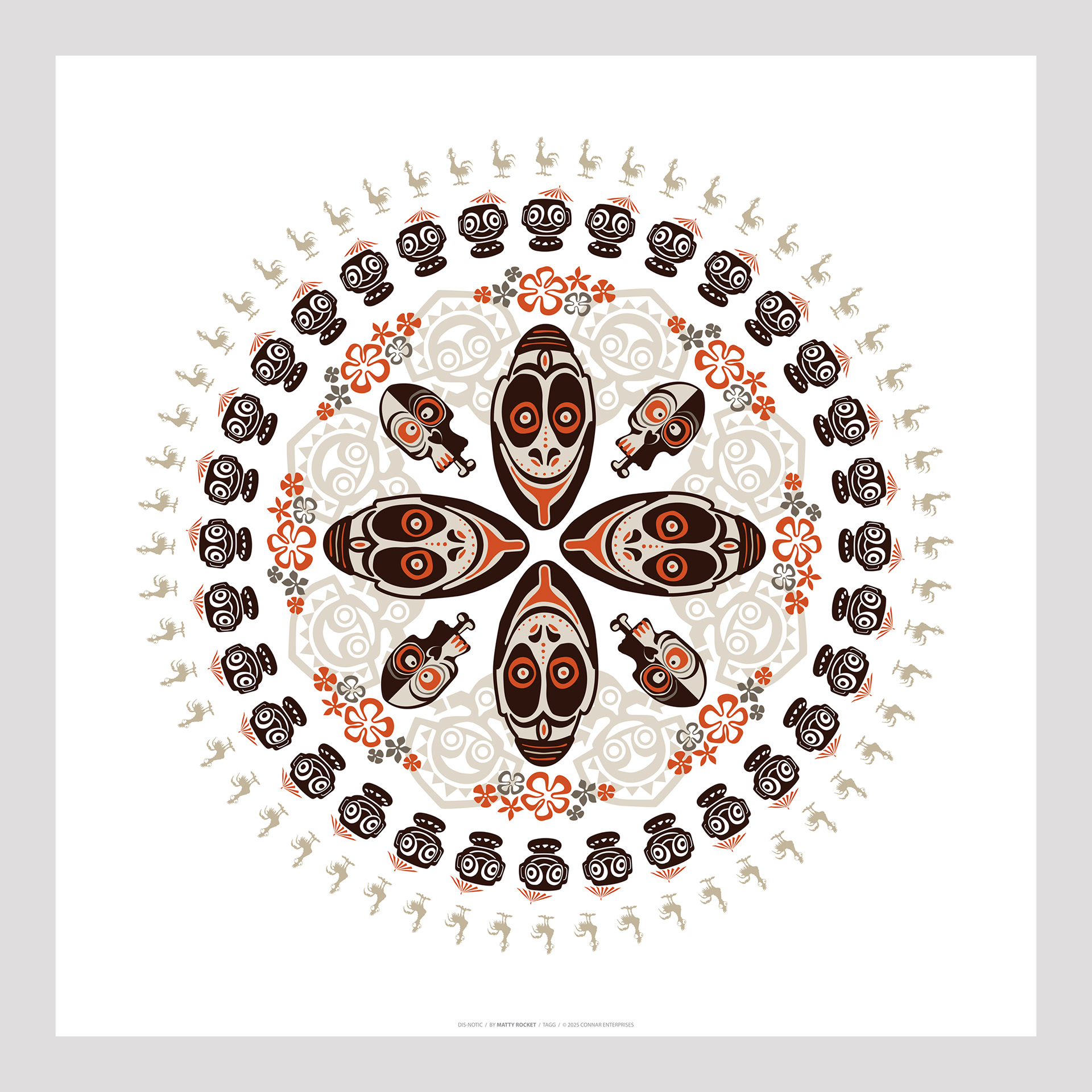 Dis-notic, 24 x 24, Lithograph (2025)