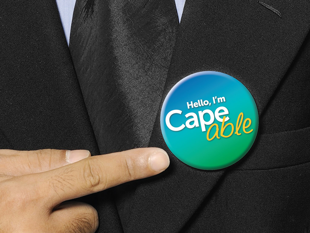 "Capeable" Campaign Pin