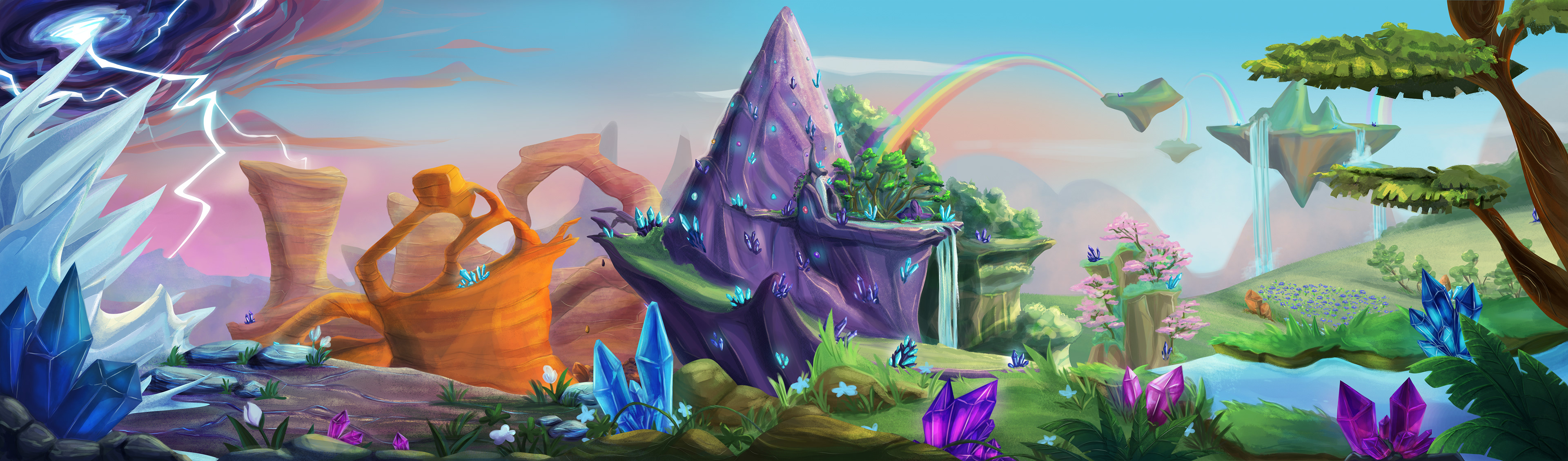 Purple Mountains background