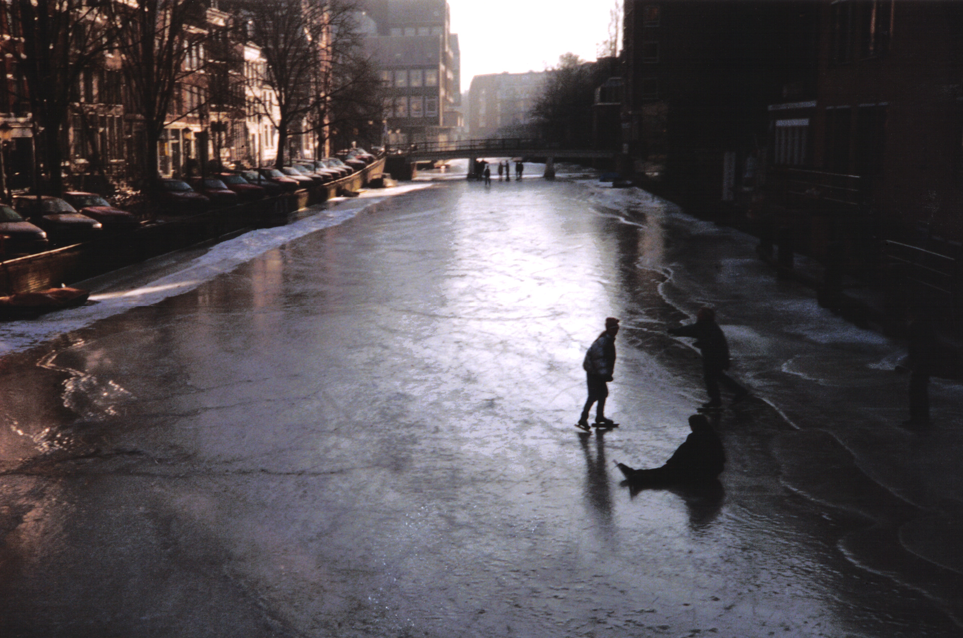 Frozen canal, Amsterdam