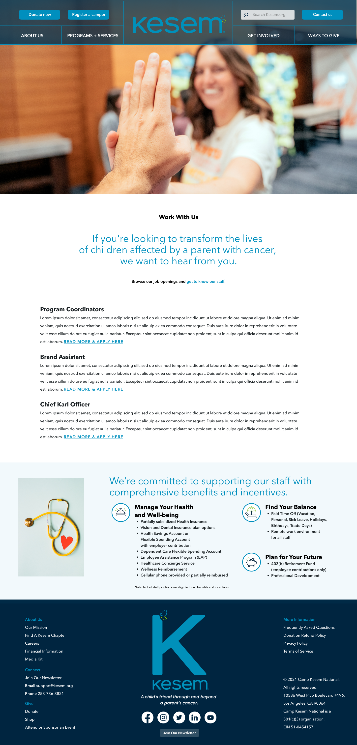 Kesem Careers Page AFTER