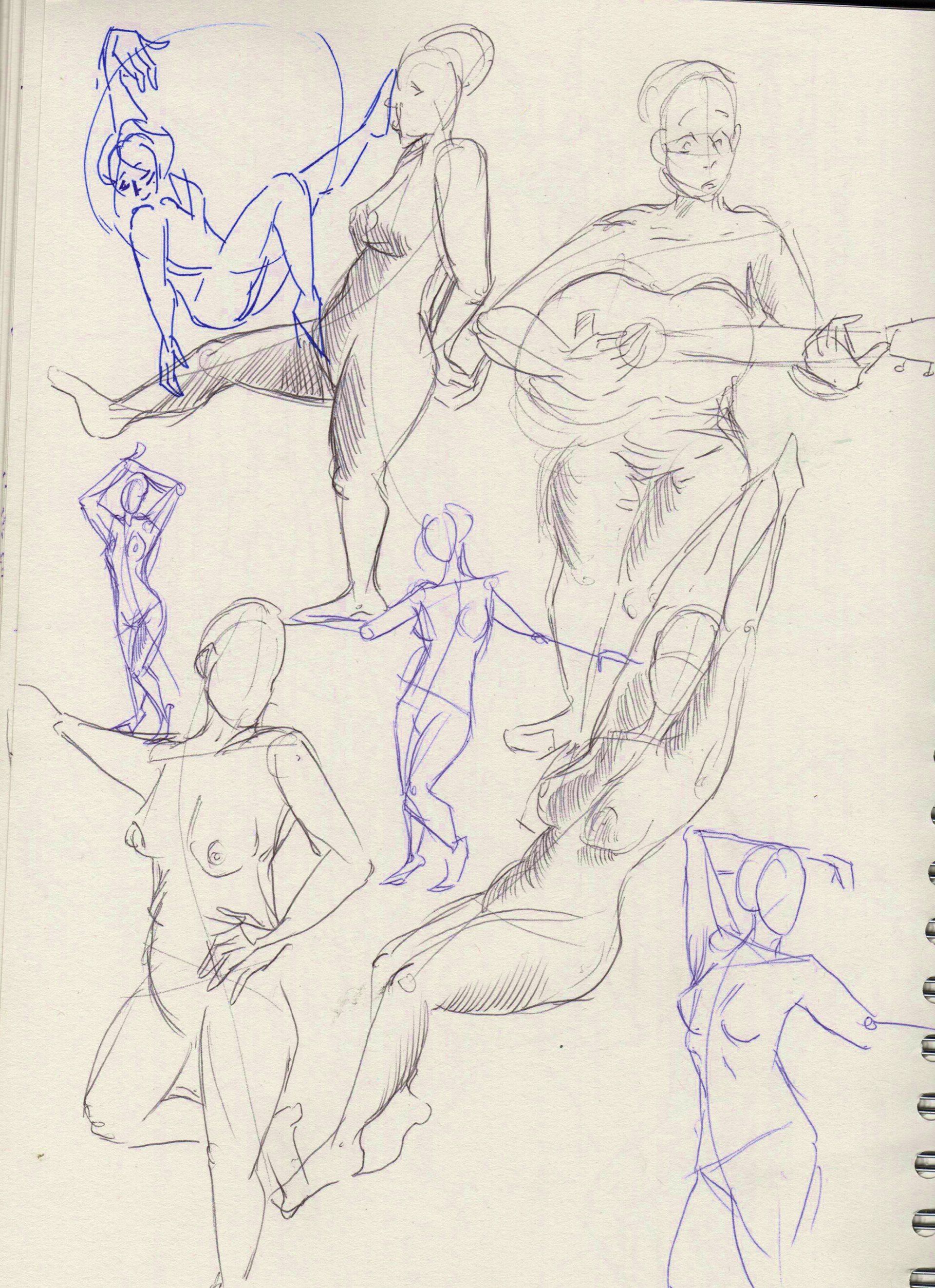 More croquis cafe studies, I like how expressive some of these are. 