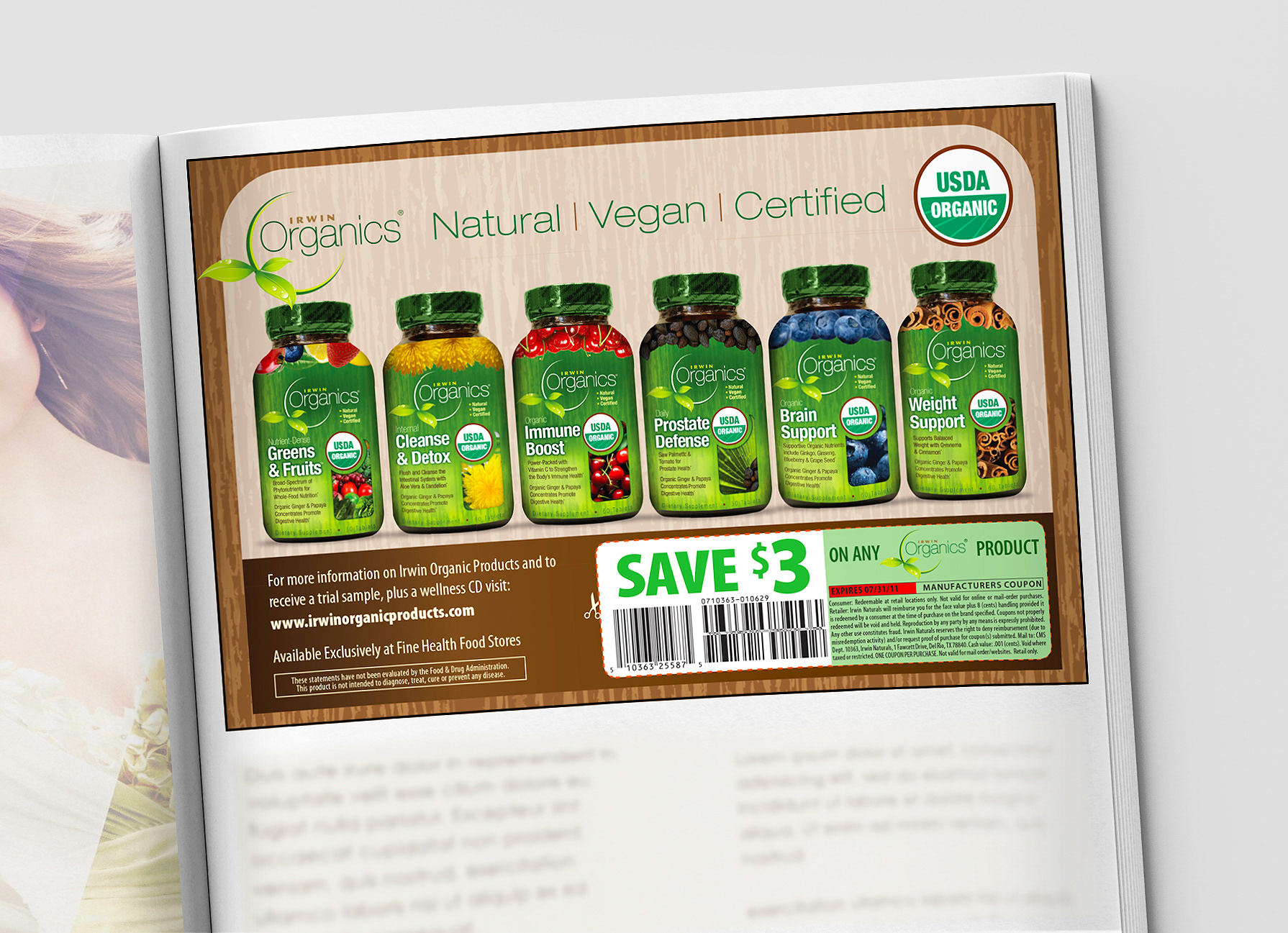 Irwin Organics Print Ad