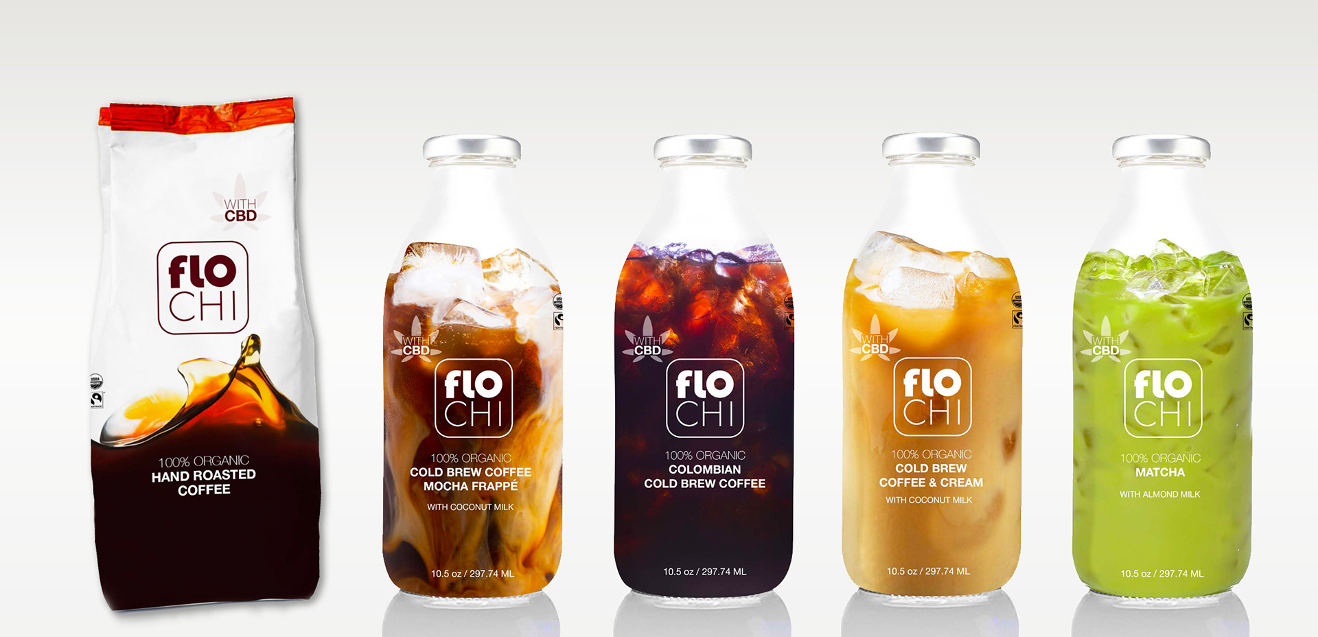 floCHI Coffee and Tea, Bottles and Bag