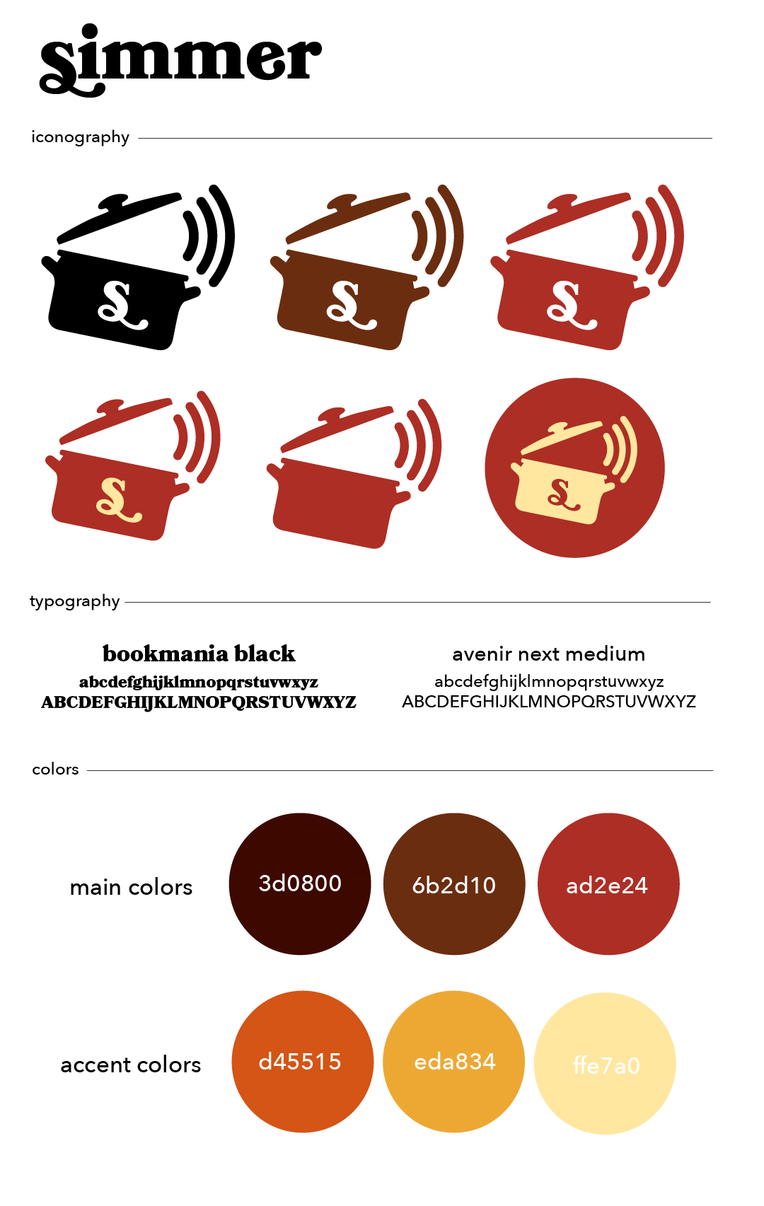 Branding board for the poster and UI