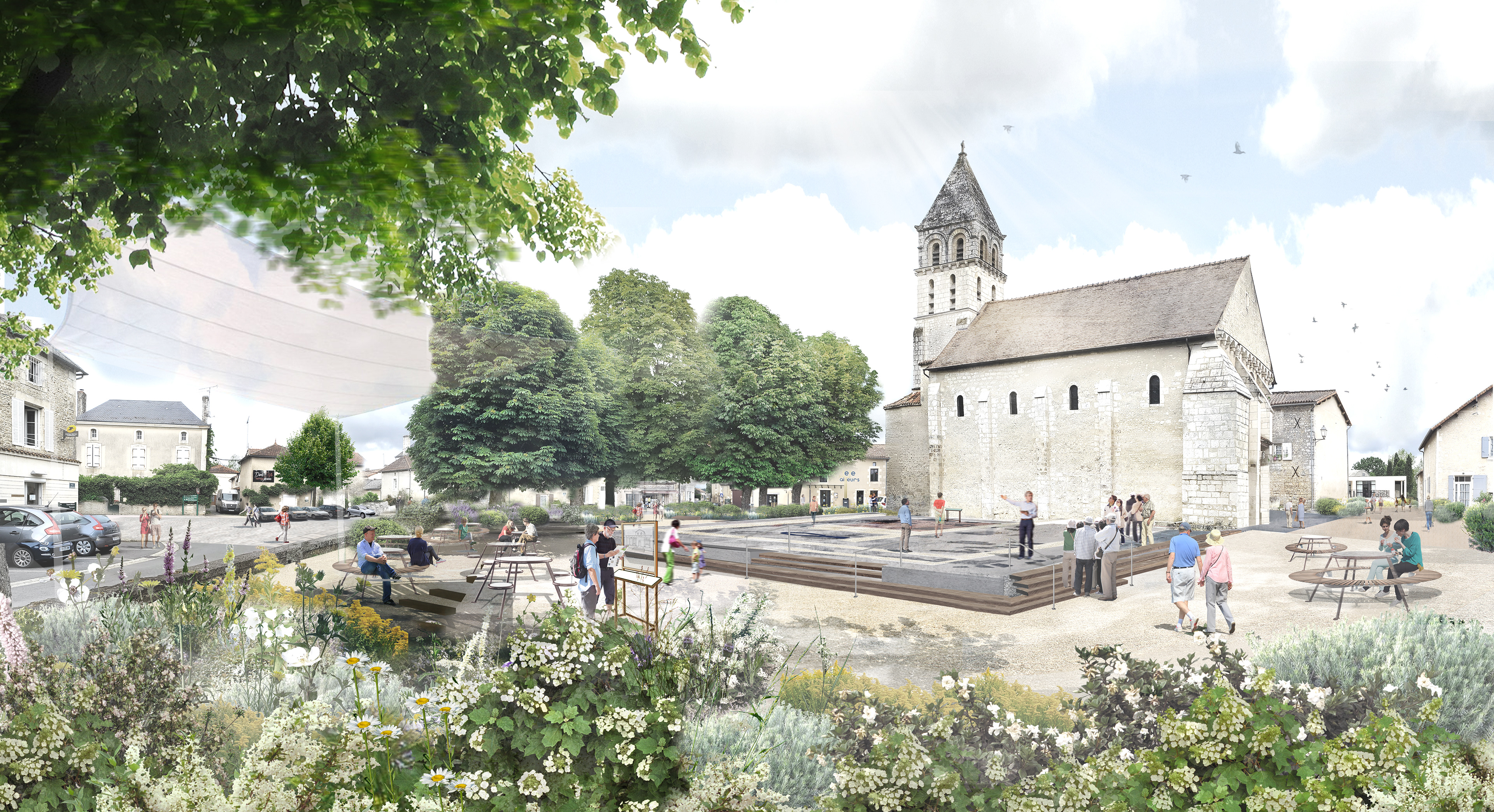 Moss paysage paysagiste concepteur urbaniste urbain projet architecture graphisme design espace designer designeur scénographie urbanism lansdscape architecture Civaux préservation archéologie mérovingien histoire historique