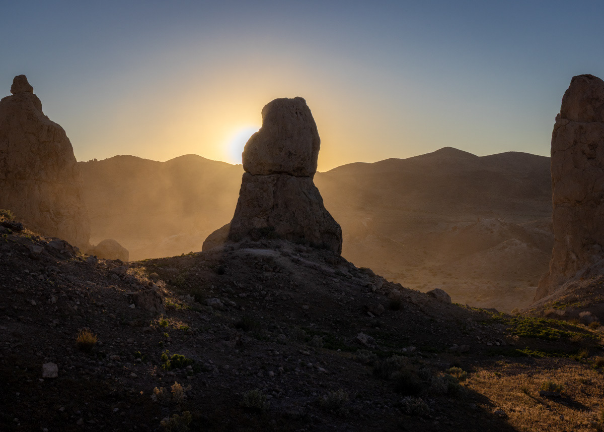 Sunset at the Trona Pinnacles