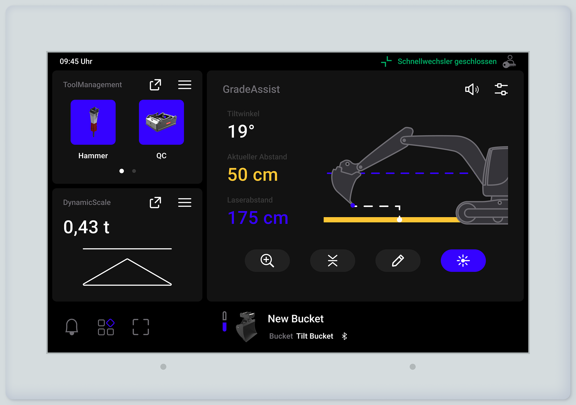 Preview of case study CoPilot CPX One through a mock up showing the tablet with different apps open