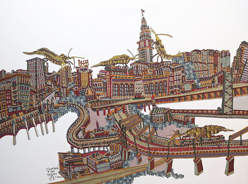 Cleveland & the Shrimp - SOLD