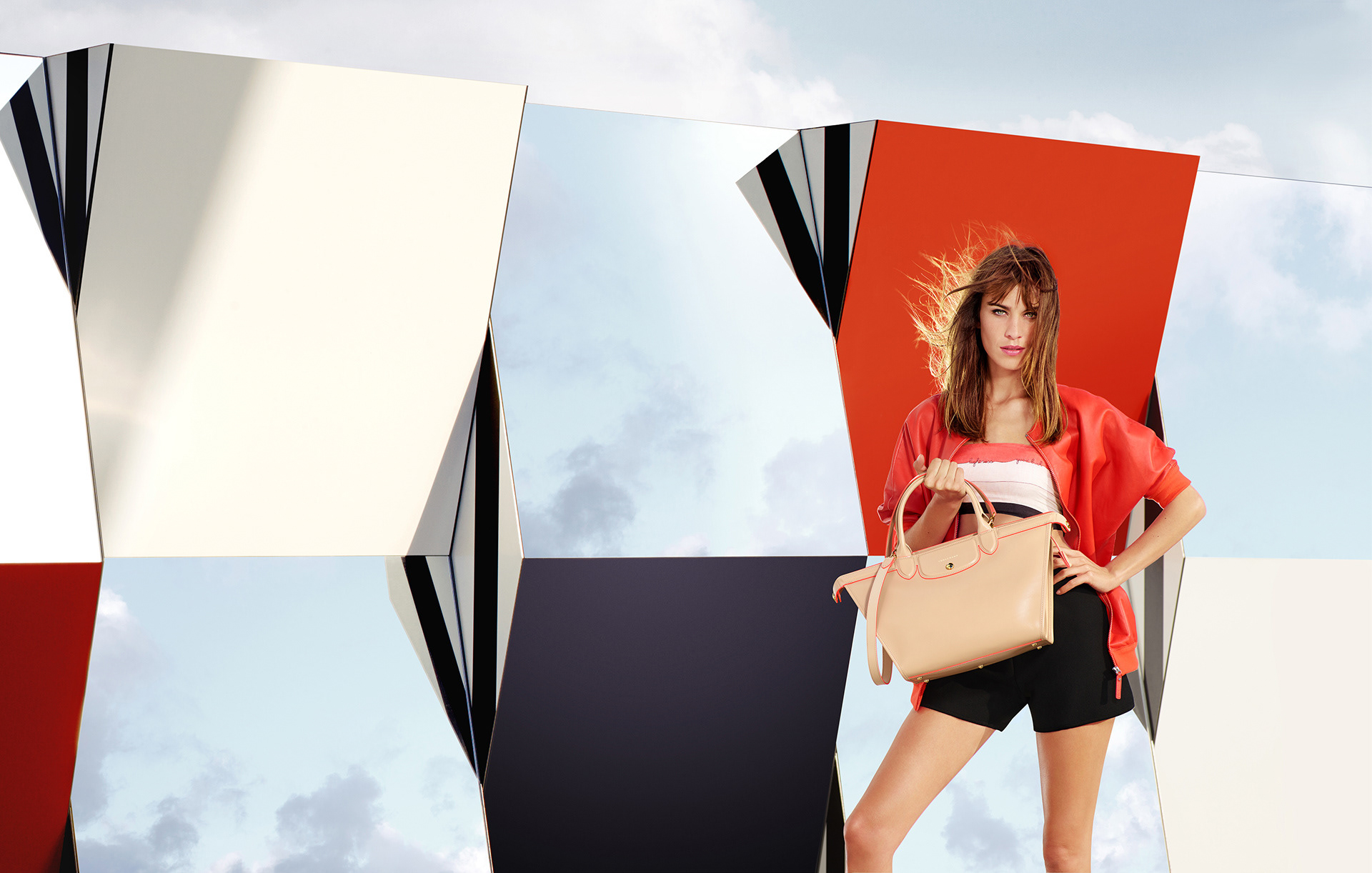 2014, Longchamp @GEGM Studio Paris, photographe©Max Vadukul : retouche pour une campagne presse et affichage