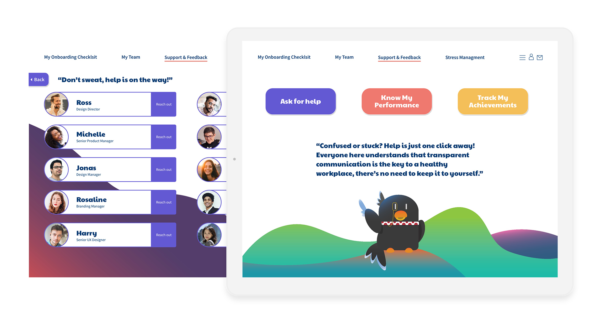 This platform is the happy medium between emailing and online messengers, perfect for asking for support and feedback. No more drafting emails for things that should be casual and organic.