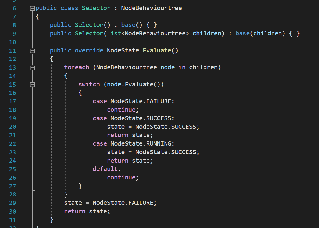 Selector node