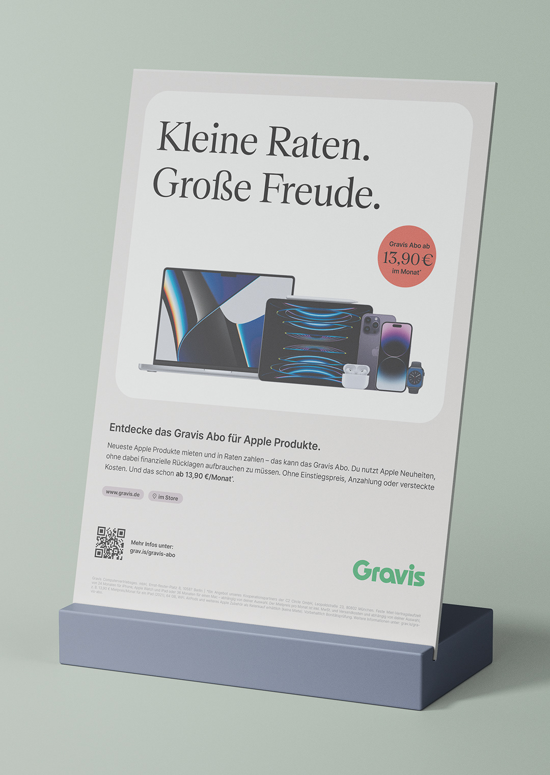 Kassenaufsteller Gravis Abo