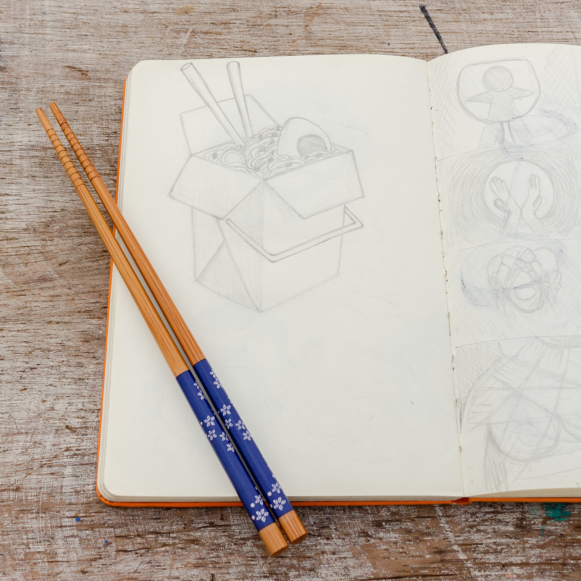 desenho comida asiatica Lucas Braga , foto por Lucas Espindola Braga 