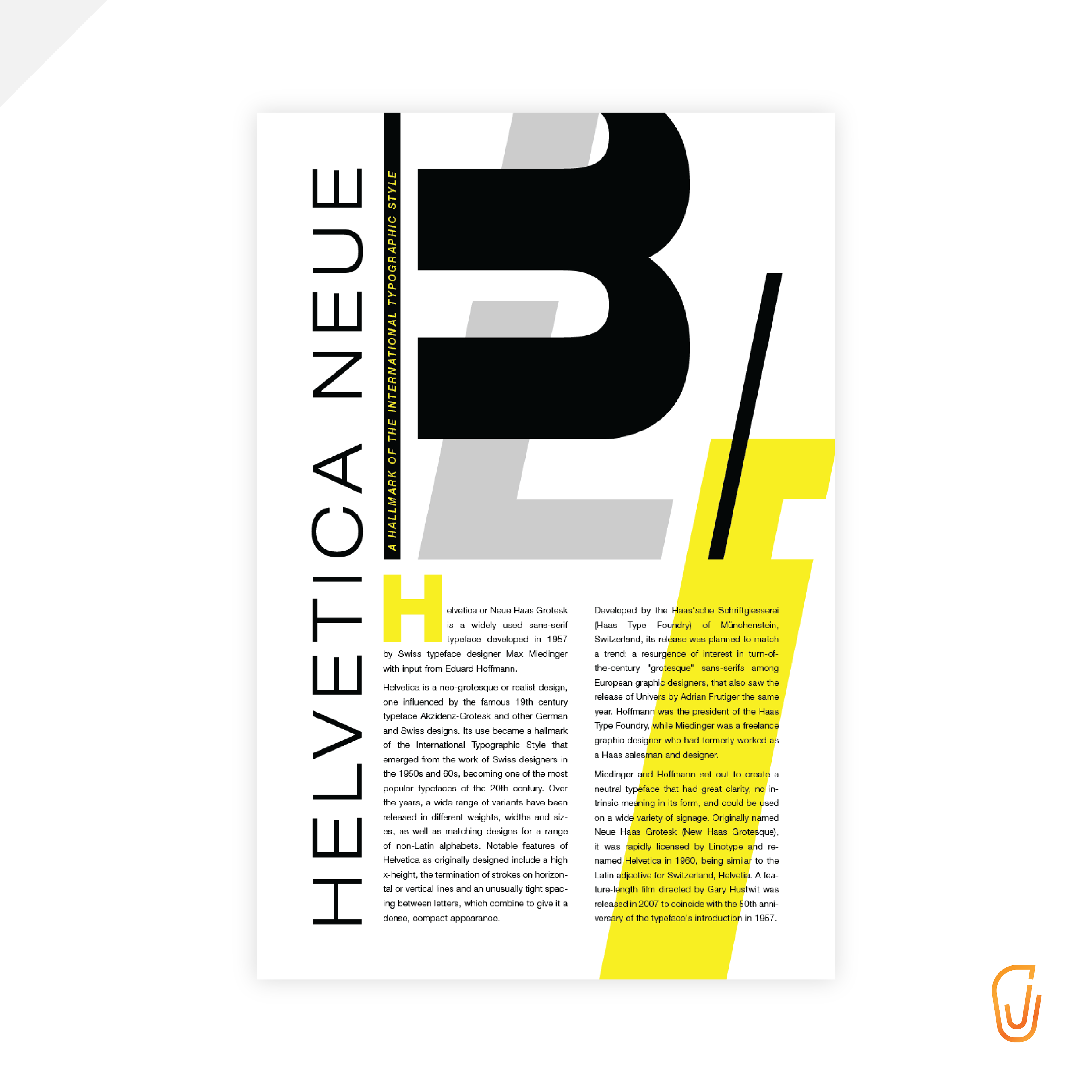 Helvetica Neue Typography Poster - Highlight (2019)