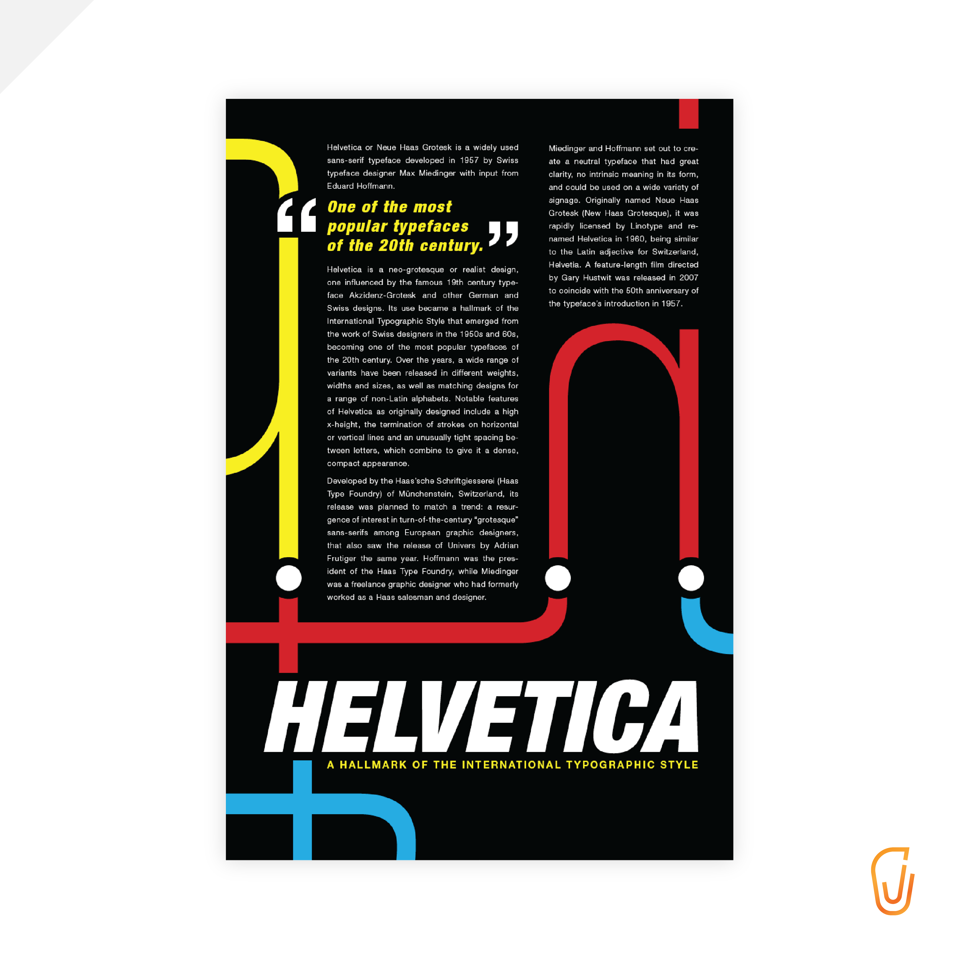 Helvetica Typography Poster - Subway Map (2019)