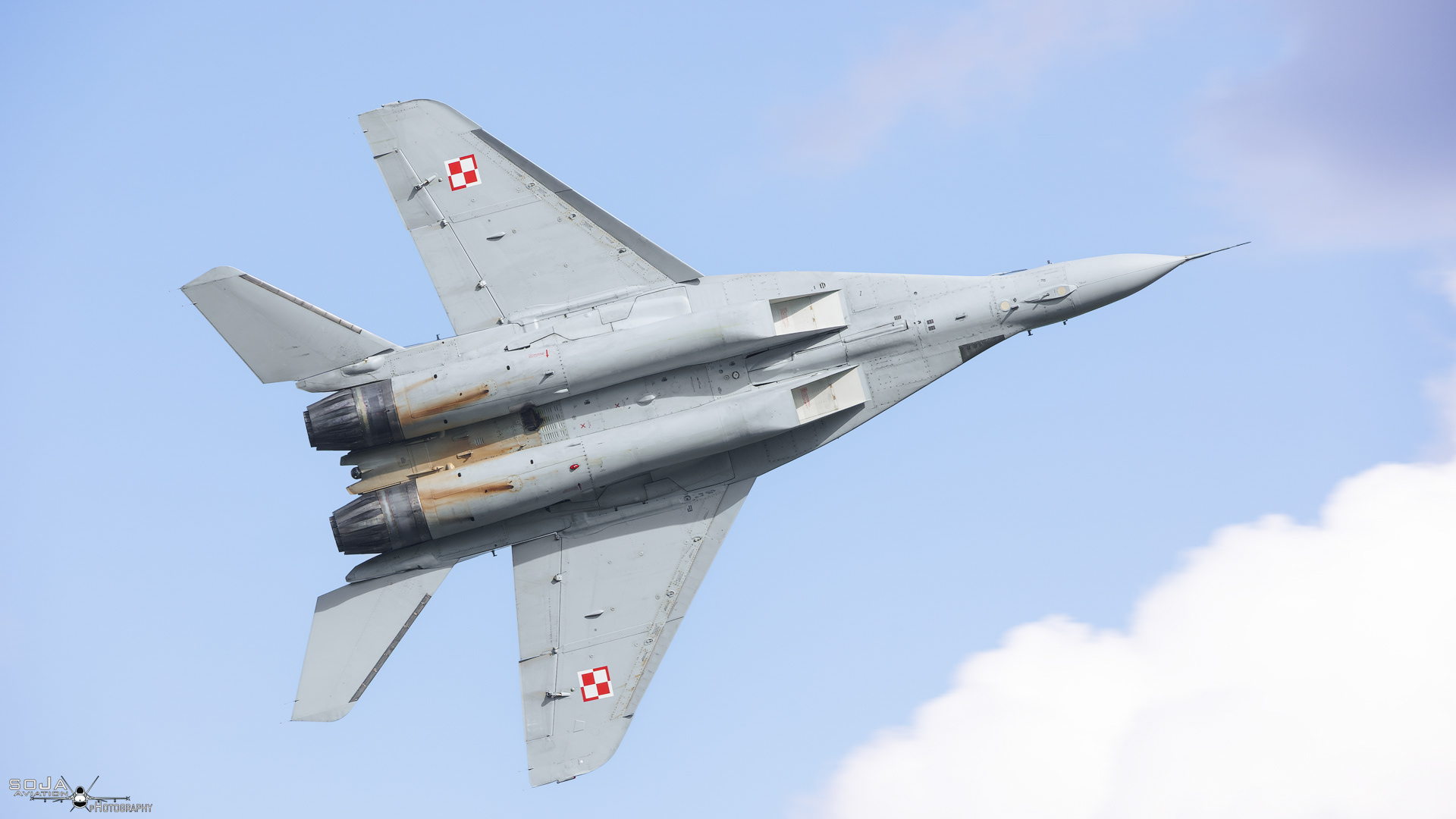 IDczerwiec2025 - Polish Air Force Mikoyan Gurevich MiG-29M Fulcrum 38 cn# 2960532038