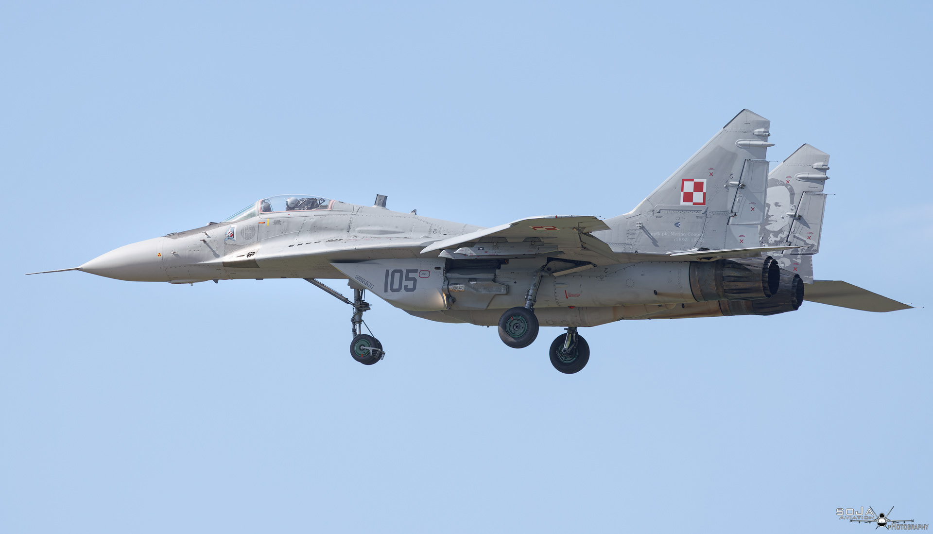 IDczerwiec2025 - Polish Air Force Mikoyan Gurevich MiG-29M Fulcrum 105 cn# 2960535105-4414