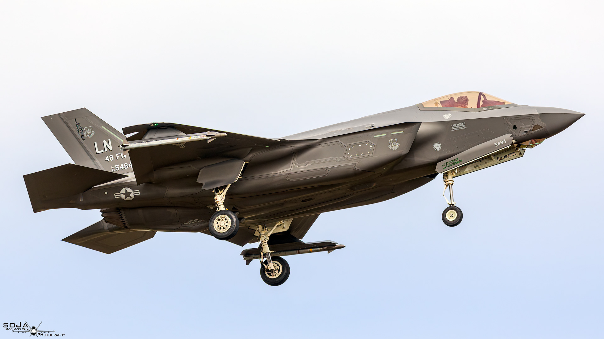 ID010424-US Air Force Lockheed Martin F-35 A-4 Lightning II LN 19-5484 AF-312 495th FS