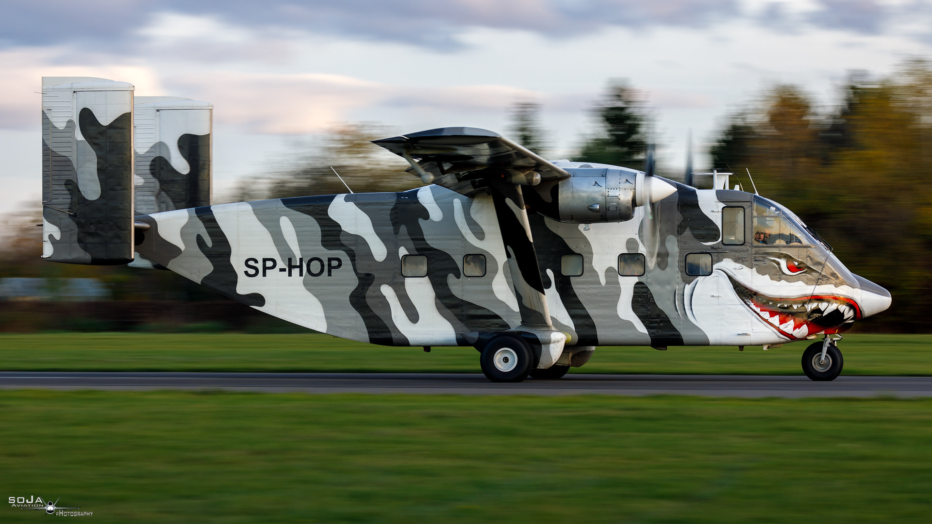 ID041123-SkyForce Short SC-7 Skyvan SP-HOP Sharky cn# SH1906