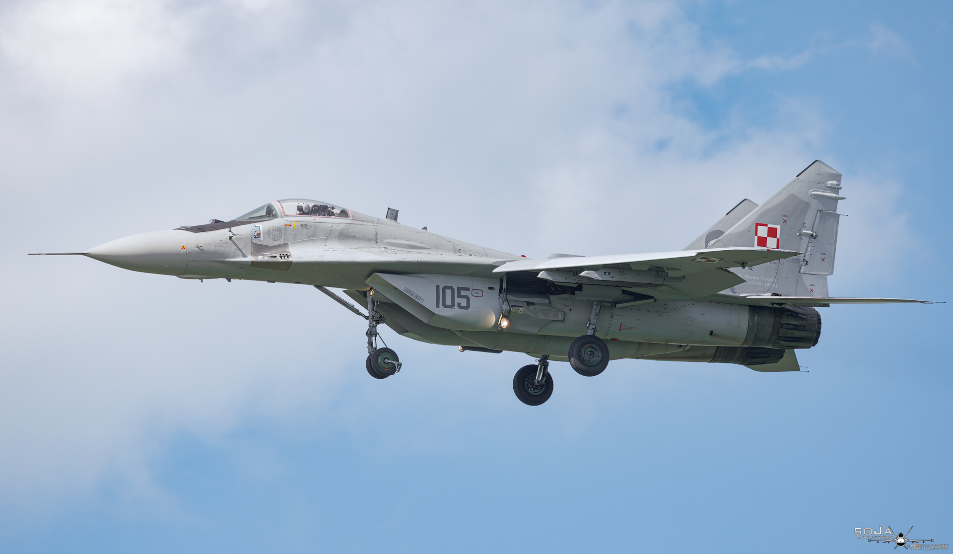 IDczerwiec2025 - Polish Air Force Mikoyan Gurevich MiG-29M Fulcrum 105 cn# 2960535105-4414 #2