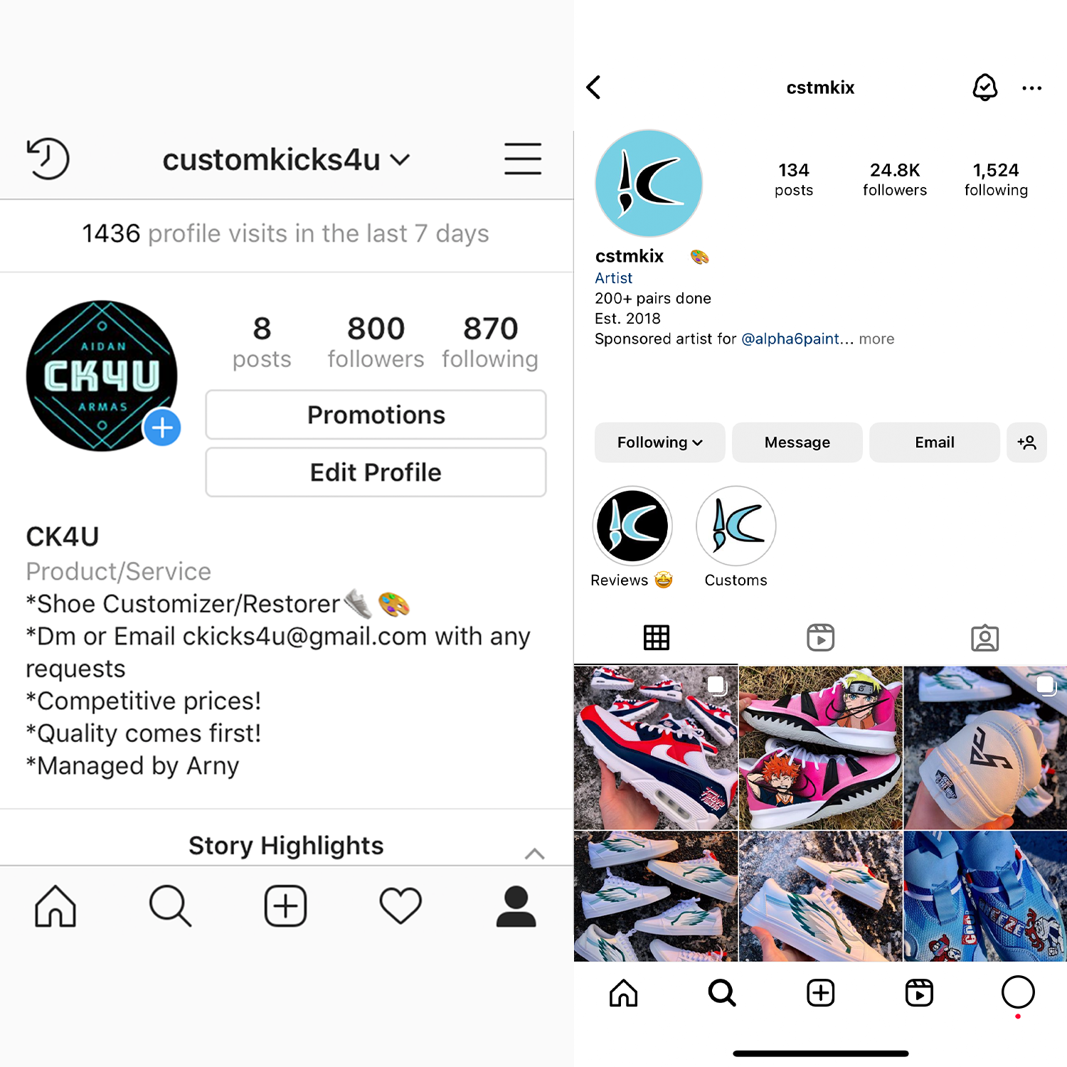 Page growth from 2018 to 2024, where at it's peak in 2021 had 30,000+ followers