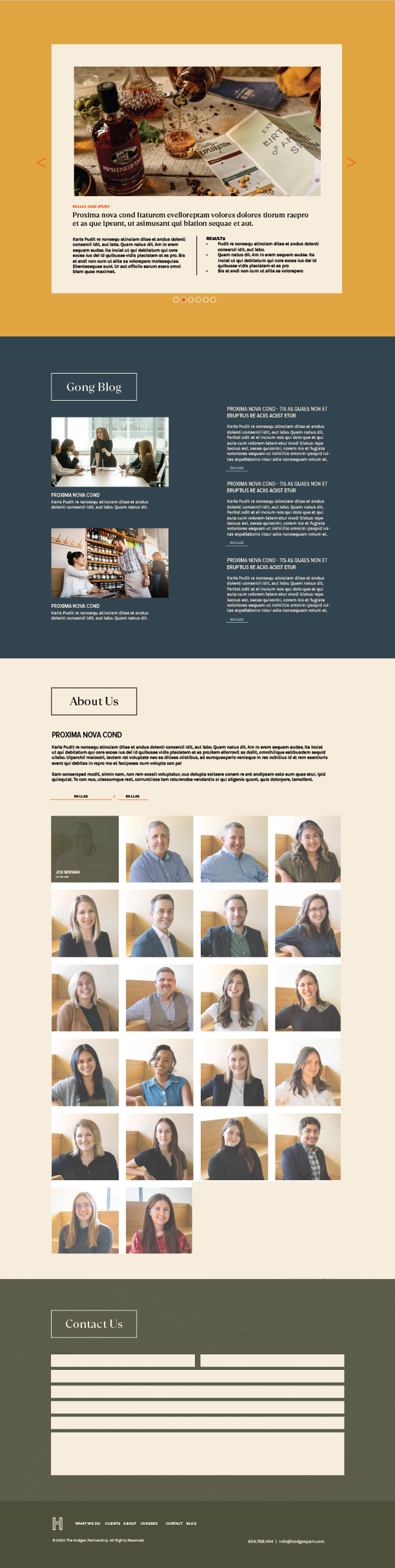 Hodges website mock 2/2