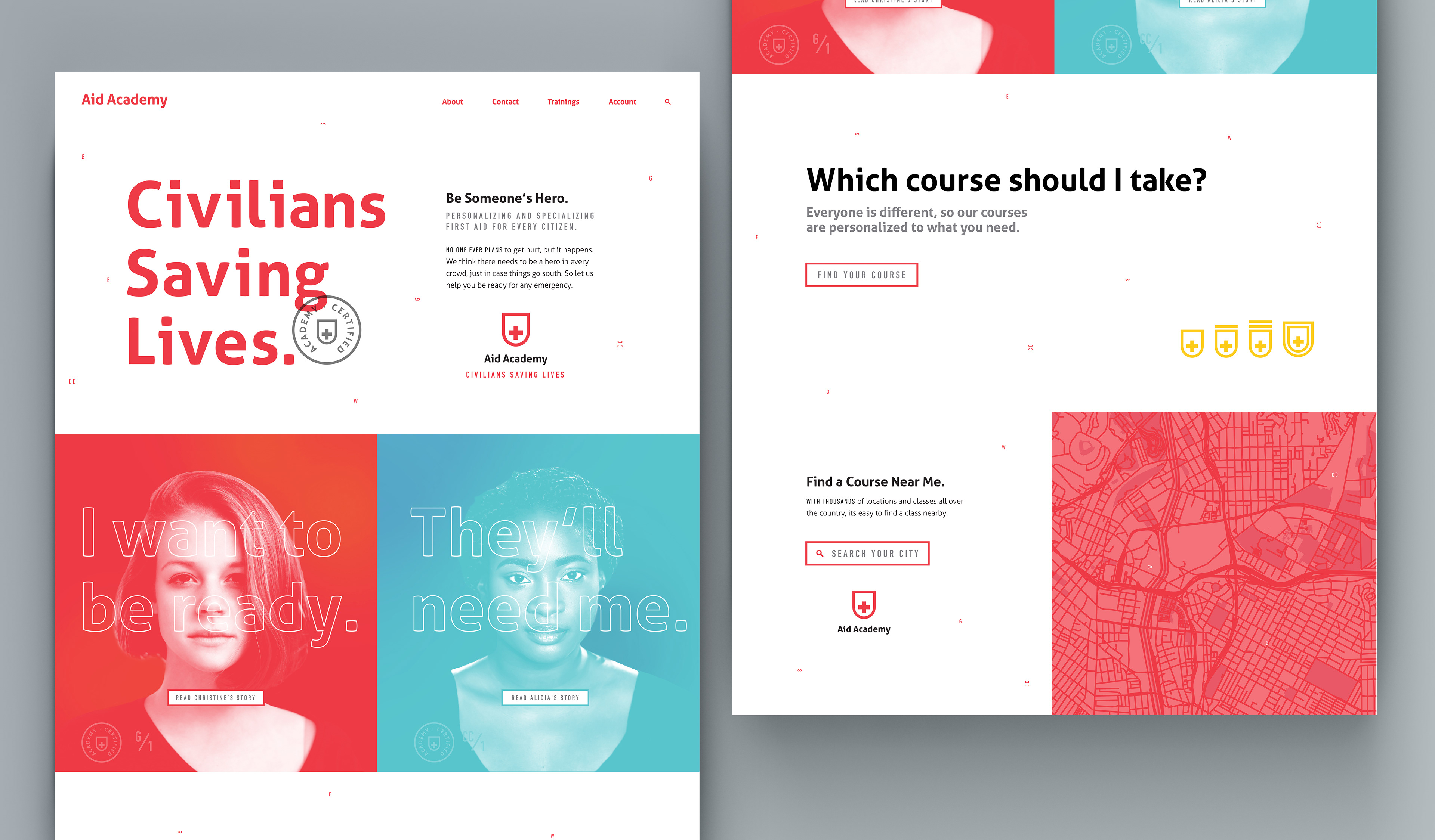 Aid Academy's home page.