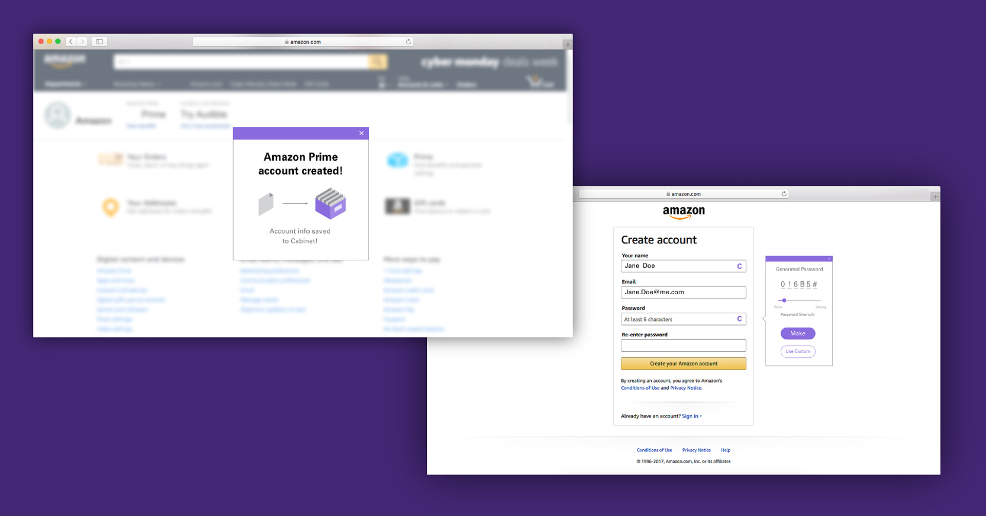 External Account creation