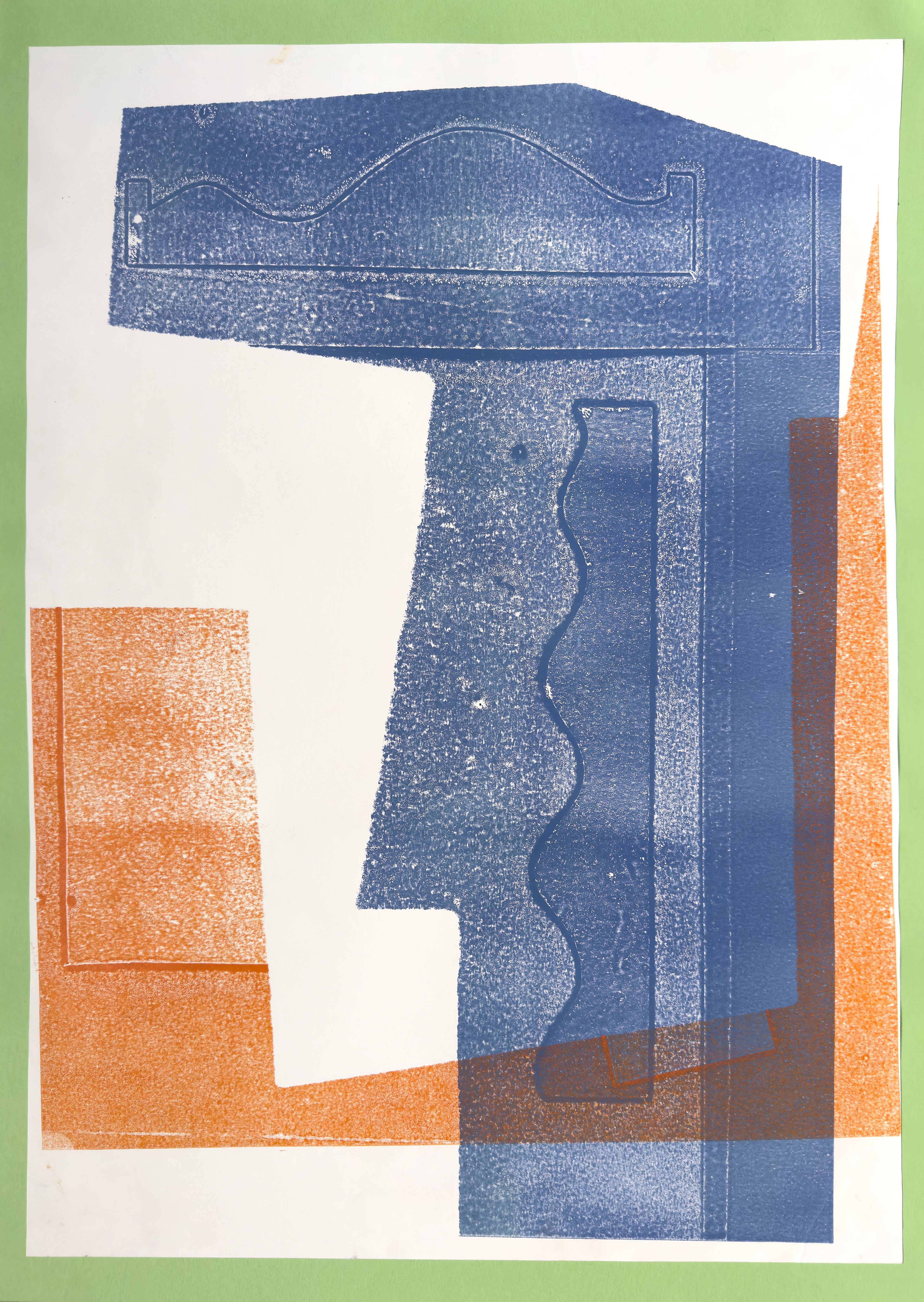 47 x 65.3 cm (currently mounted onto apple green 220gsm card measuring 50 x 70 cm)