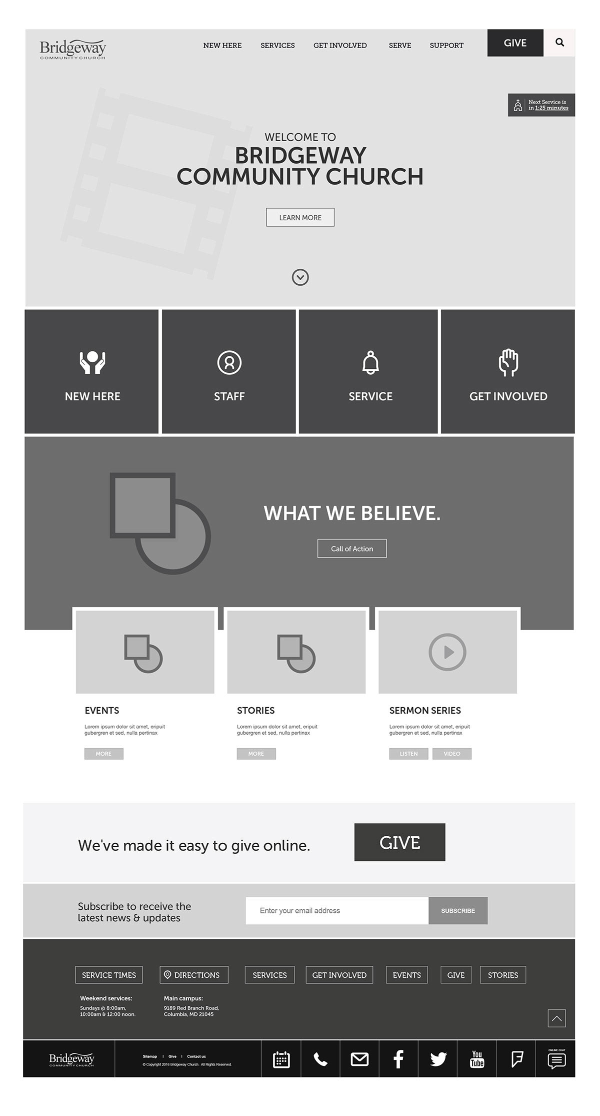 wireframe home desktop