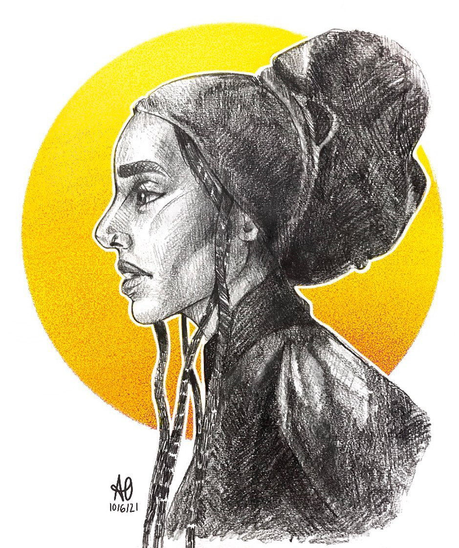 Portrair Drawing by Anisa Ozalp