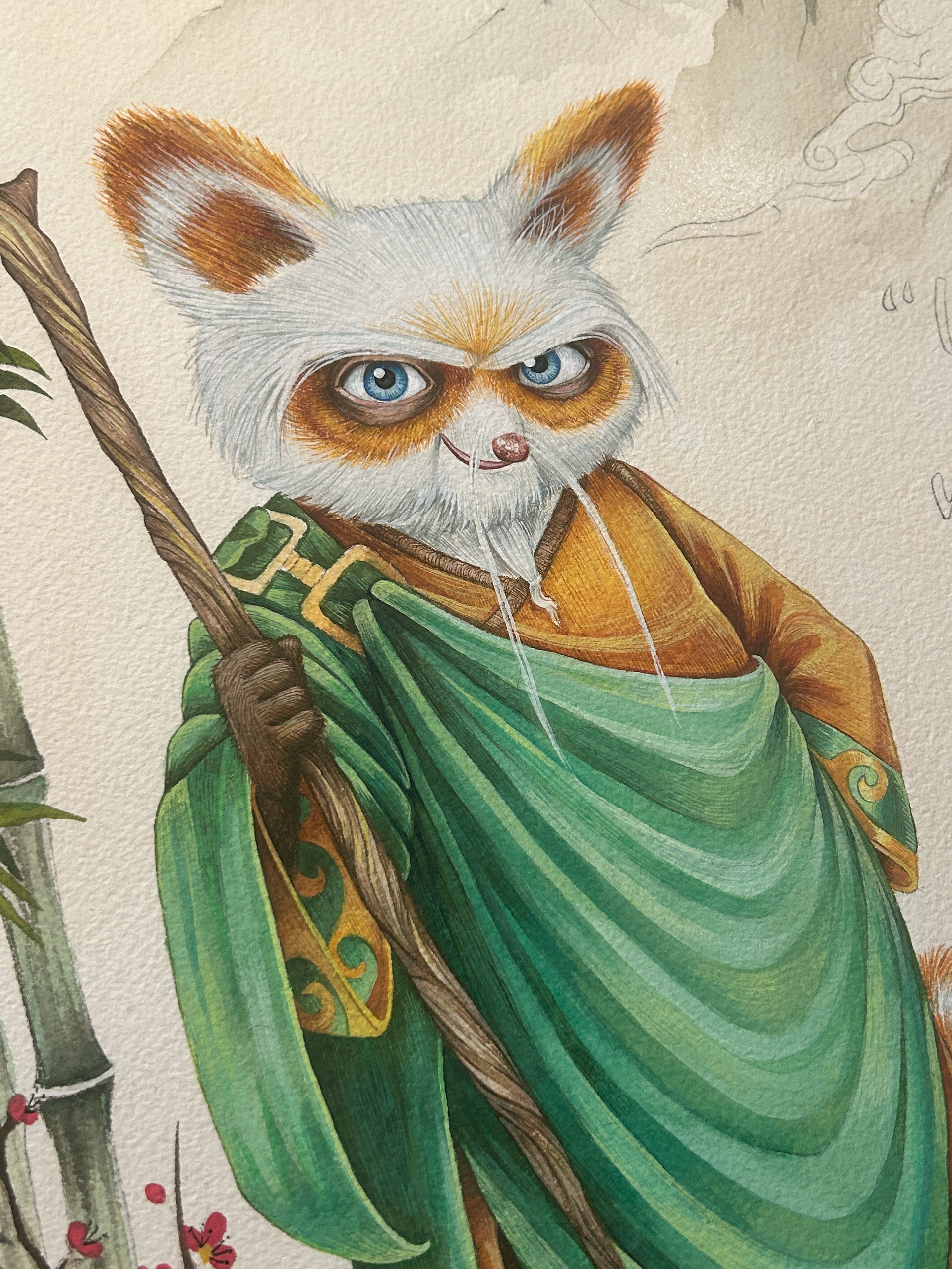 watercolor detail