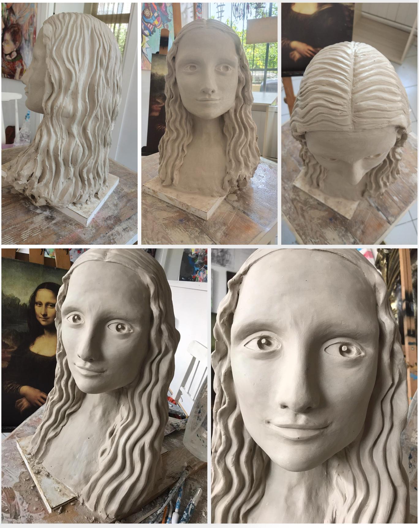 Mona Lisa Installation Art Process