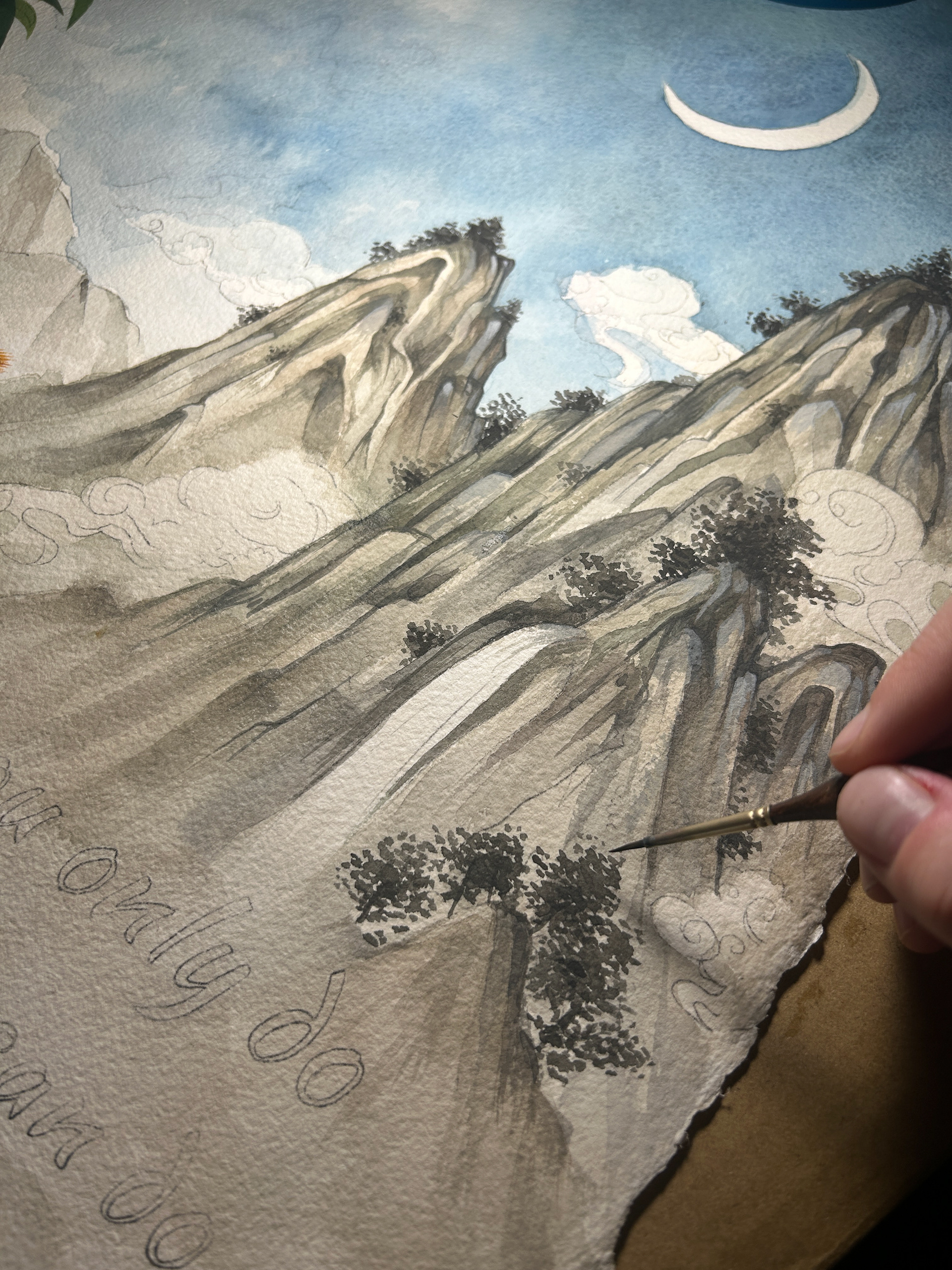 Chinese landscape detail